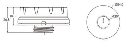 Highbay UFO W/Sensor Accessories - 3 pins microwave occupancy & daylight sensor for HU90 & CP series