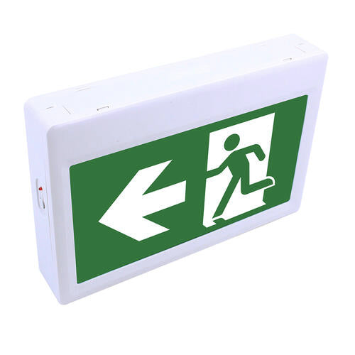 Feu de secours homme courant ABS blanc 120-347 V 120 min NiCad 1,5 W