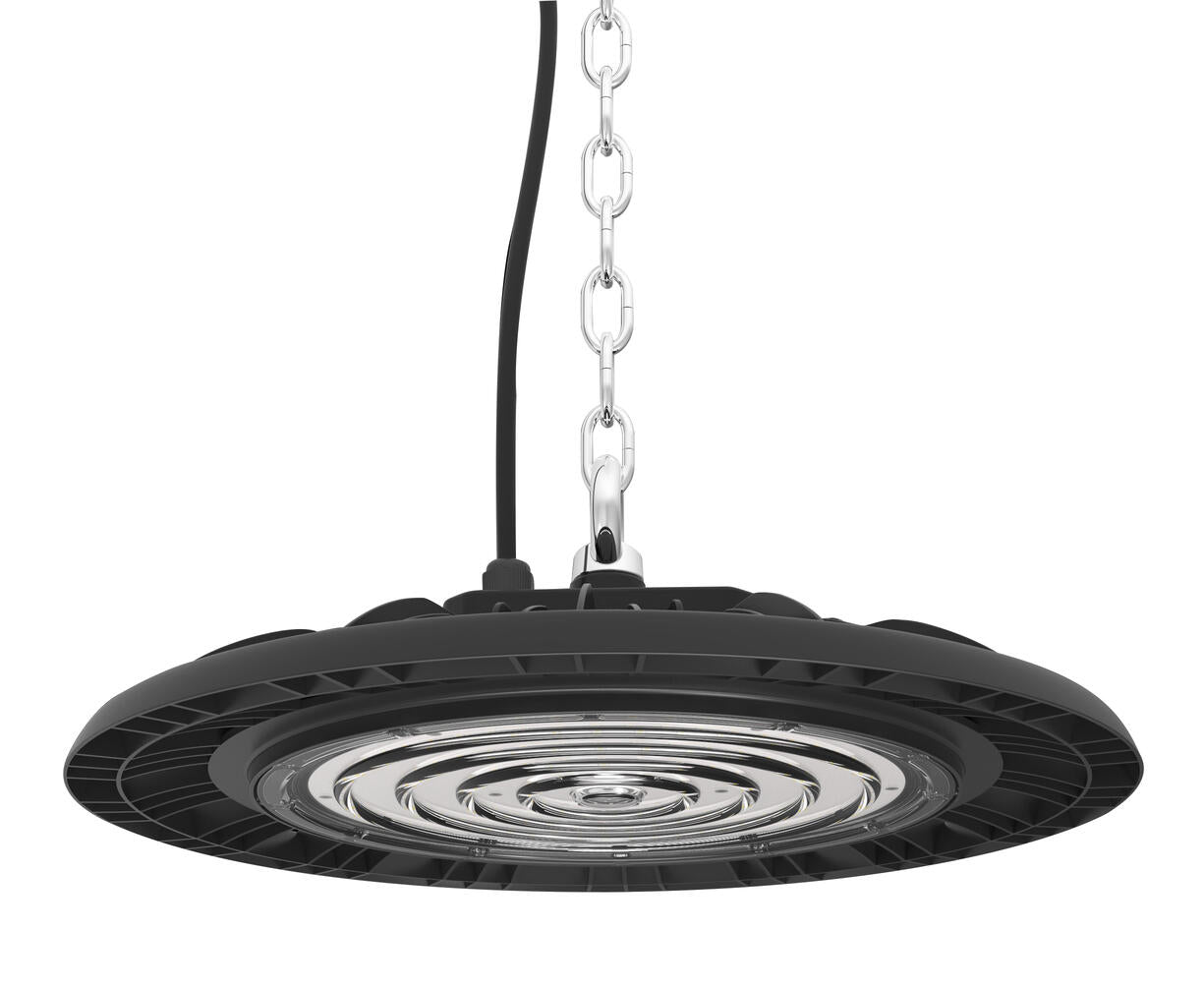 (vente finale) UFO highbay V1 150W 120-347V 50K black clear 120 deg. dim 0-10V