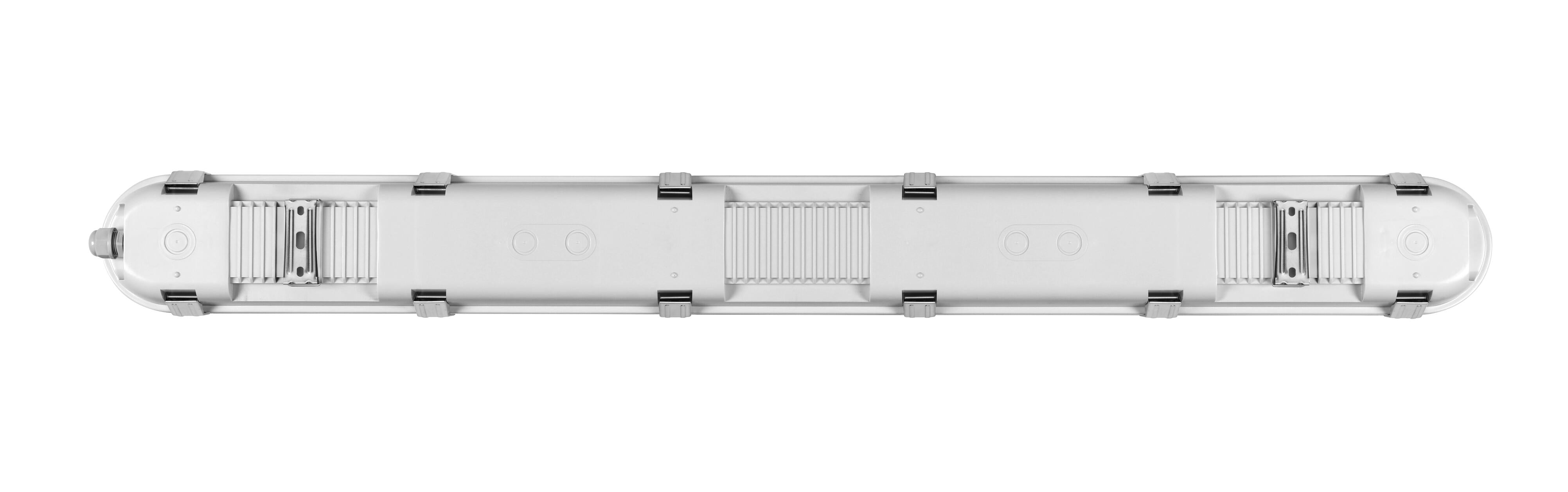 Étanche à la vapeur, 1,2 m, 45 W, 100-277 V, 50 K, blanc givré, intensité variable 0-10 V