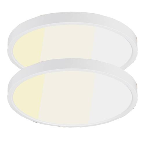 (Vente finale) [2pk] Ceiling light 9" 18W 120V 30-40-50K white frost dim TRIAC