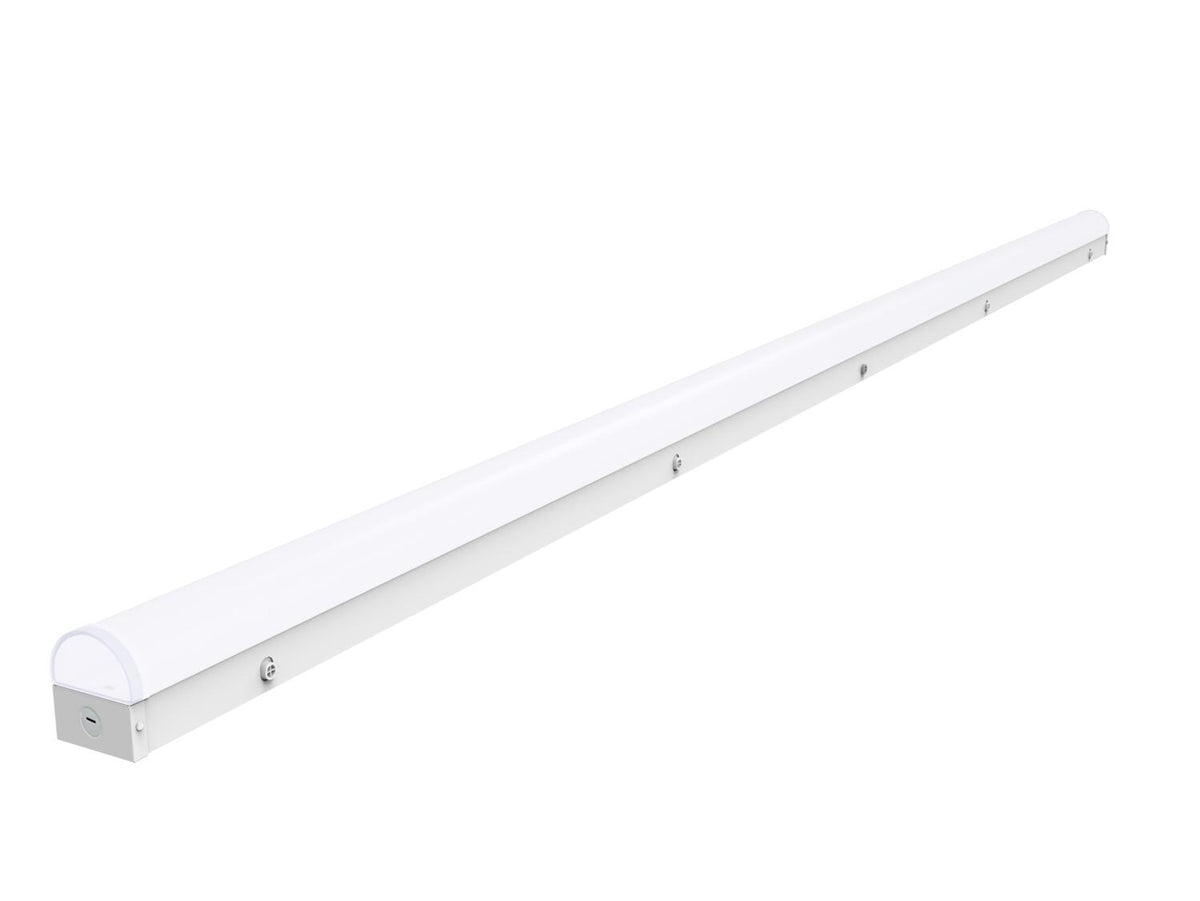 Luminaire linéaire 8 pi 80-70-60 W 120-347 V 35-40-50 K blanc givré 12 V CC, intensité variable 0-10 V