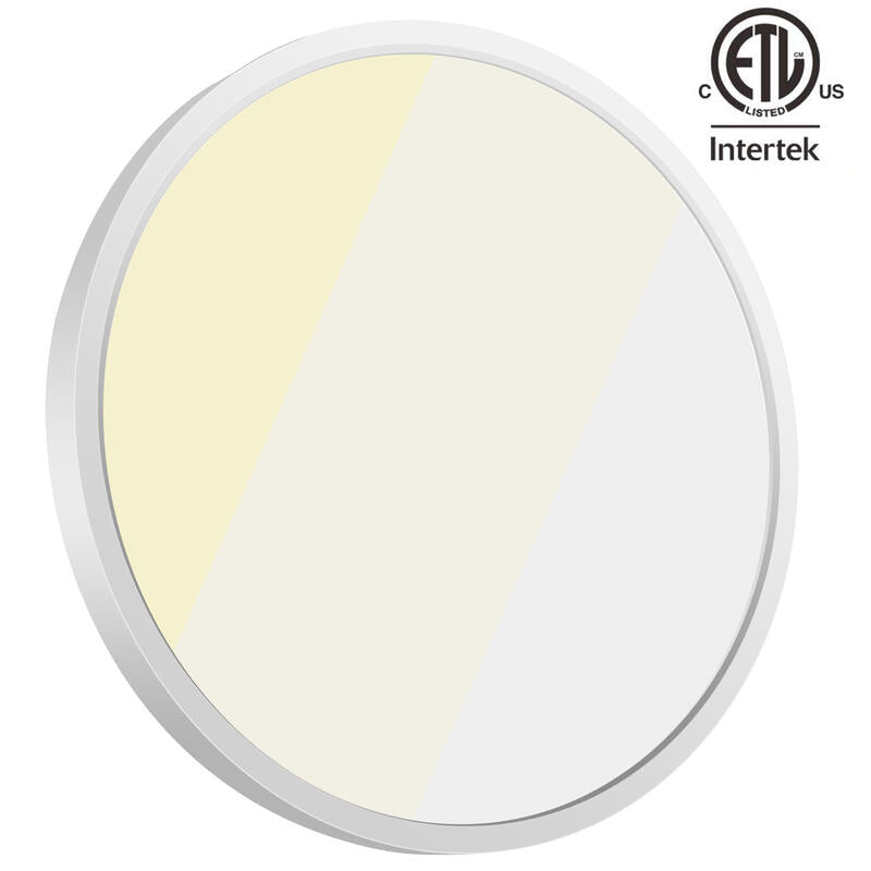 (Vente finale) [2pk] Ceiling light 12" 24W 120V 30-40-50K white frost dim TRIAC