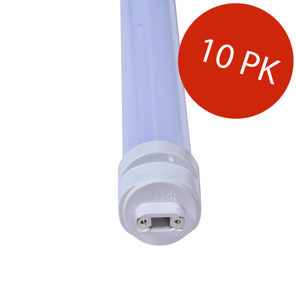 [10pk] (Vente finale) T8 8ft 40W 120-347V 50K HO-pin both ends wiring frost ballast bypass