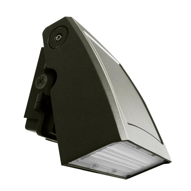 (Vente finale) Wall pack full cutoff 42W 120-347V 40K bronze clear 120 deg. int. photo.