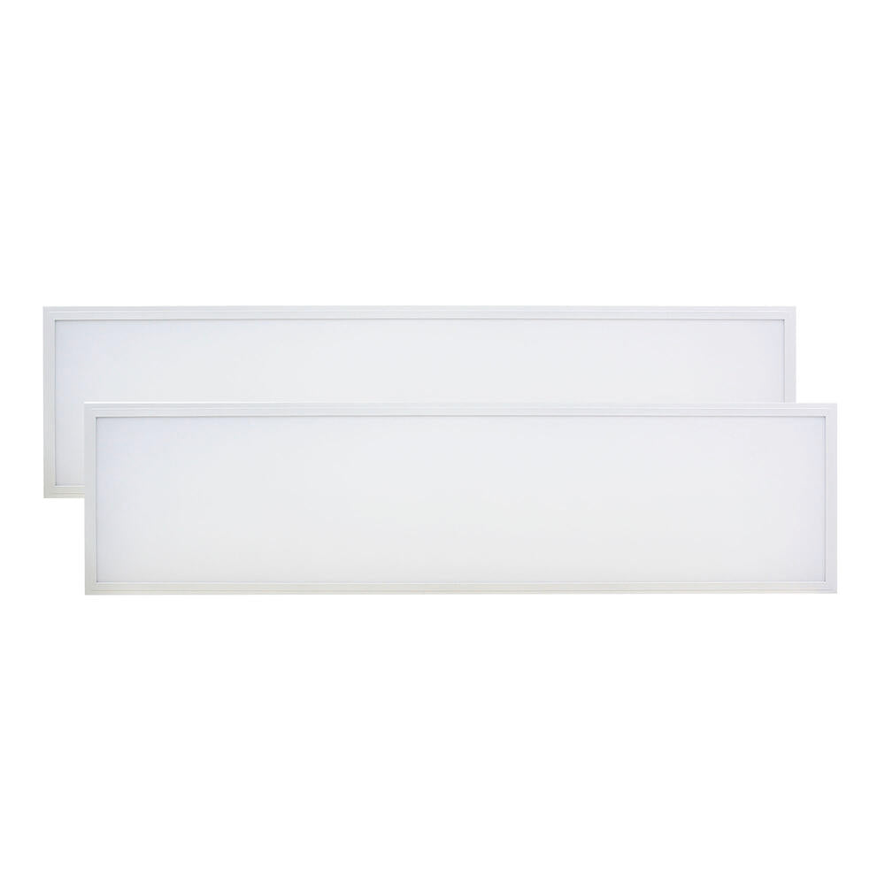 (Vente finale) [2pk] Panel light 1x4' 40-36-30-25-20W 120-347V 35-40-50K white frost dim 0-10V