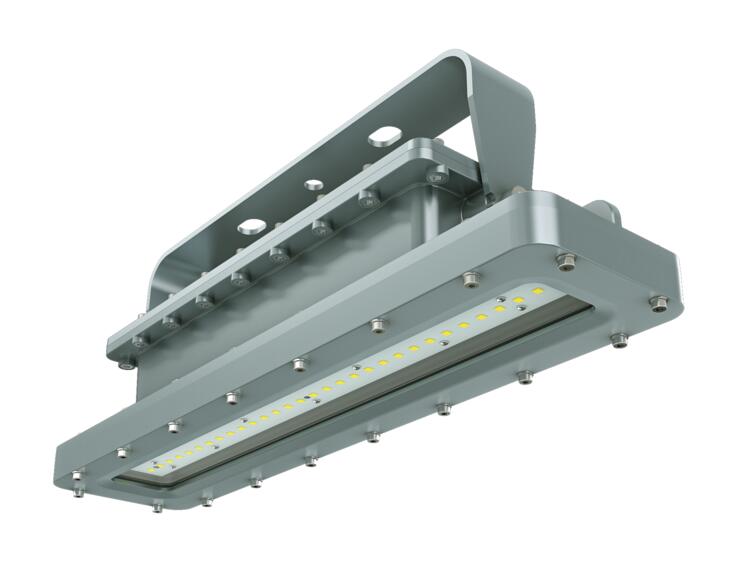 Linear 4ft Explosion-proof C1D1 120-277V 4FT 60W 5000K grey finish clear lens