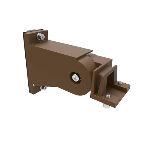 Adjustable straight arm bracket for round/square pole