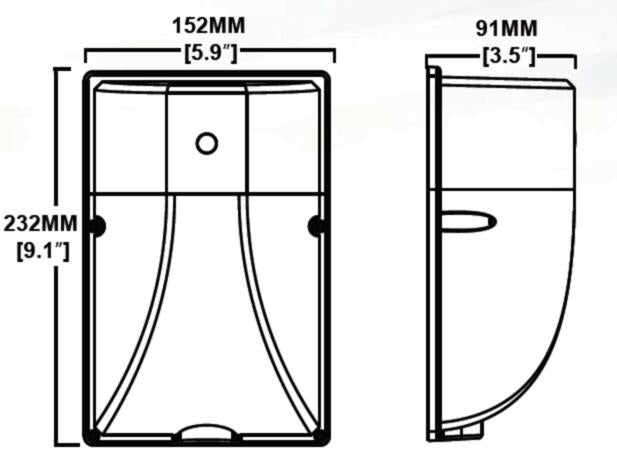[2pk] Wall pack mini 120 deg. 26W 100-277V 50K brown clear int. photo.