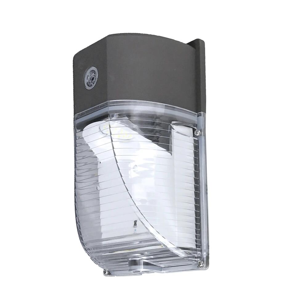 [2pk] Wall pack mini 120 deg. 26W 100-277V 50K brown clear int. photo.