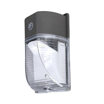 [2pk] Wall pack mini 120 deg. 26W 100-277V 50K brown clear int. photo.