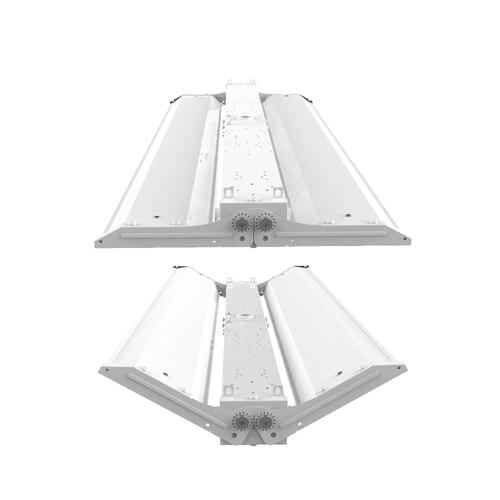 Lot de 2 Luminaire linéaire Highbay 1 x 2 pi 220-190-160-130-100 W 120-347 V 35-40-50 K blanc givré, culot 3 broches, intensité variable 0-10 V