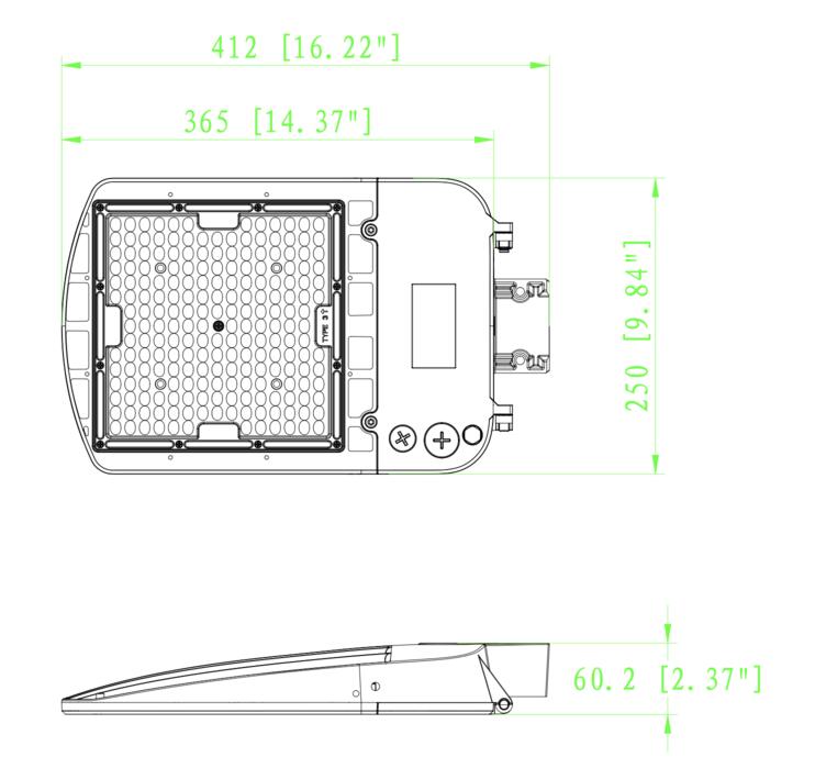 Area light 150-100-70W 120-347V 30-40-50K bronze clear type3M motion base Photocell base