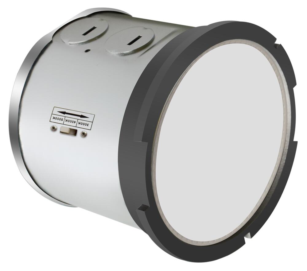 Split Downlight 4\" 20-15-10W 120-347V 30-40-50K Silver frost dim 0-10V