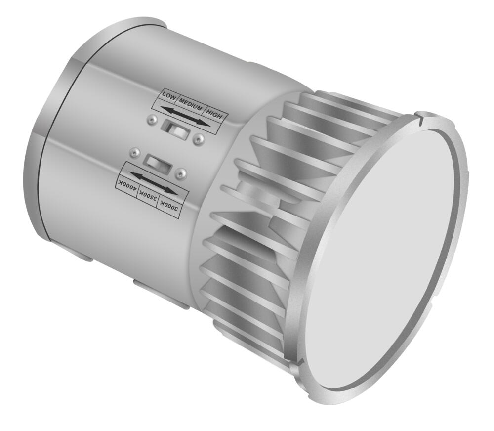 Split Downlight 4\" 40-34-27W 120-347V 30-35-40K Silver frost dim 0-10V