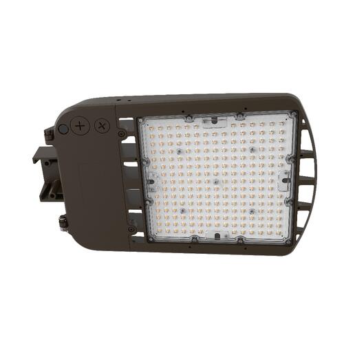 Éclairage de zone 150-100-70 W 120-347 V Bronze 30-40-50 K transparent, culot à mouvement 3M, culot à cellule photoélectrique