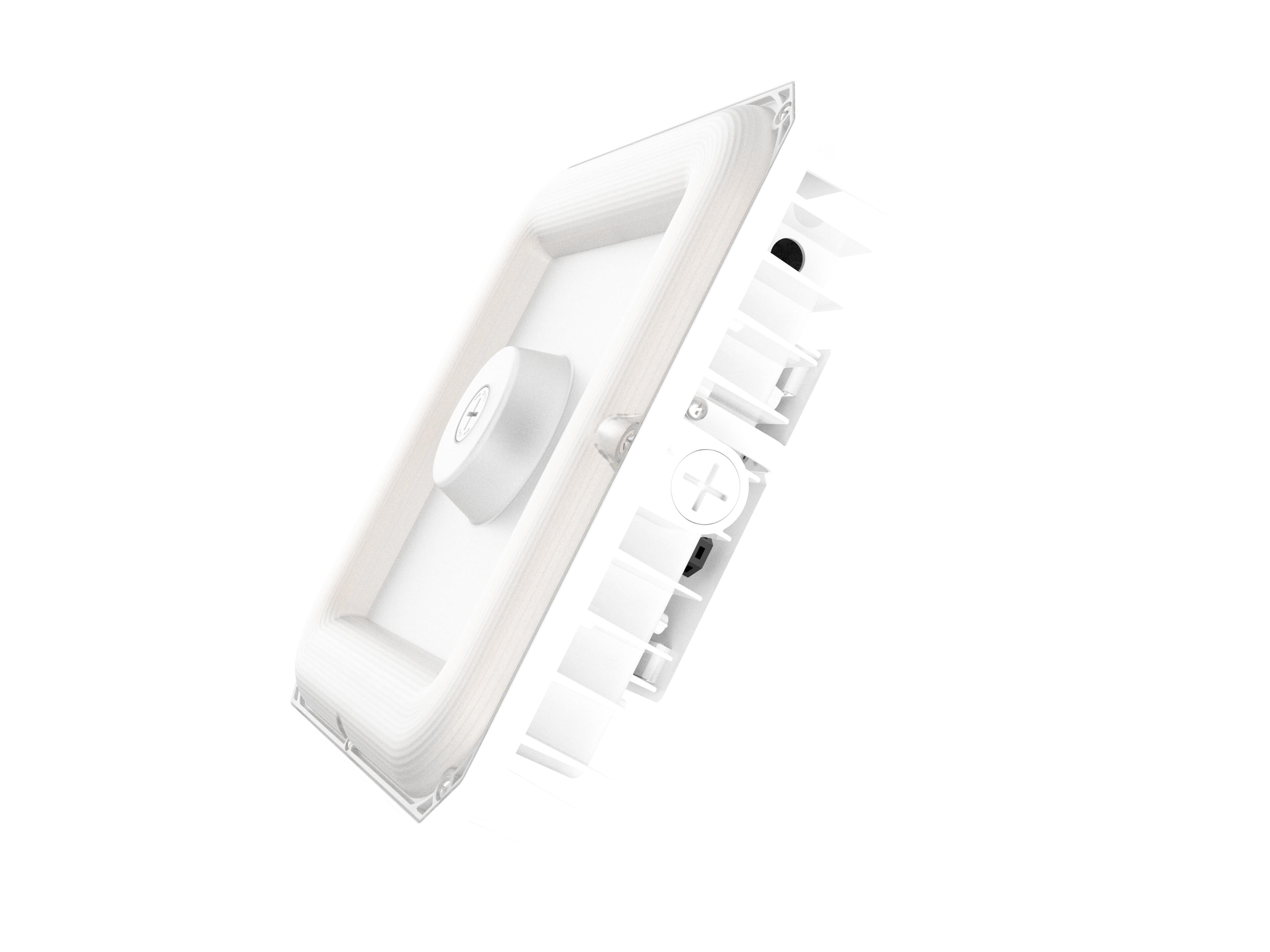 Dosseret 10 po, 80-60-40-20 W, 120-347 V, 35-40-50 K, blanc givré, intensité variable, 3 broches, 0-10 V