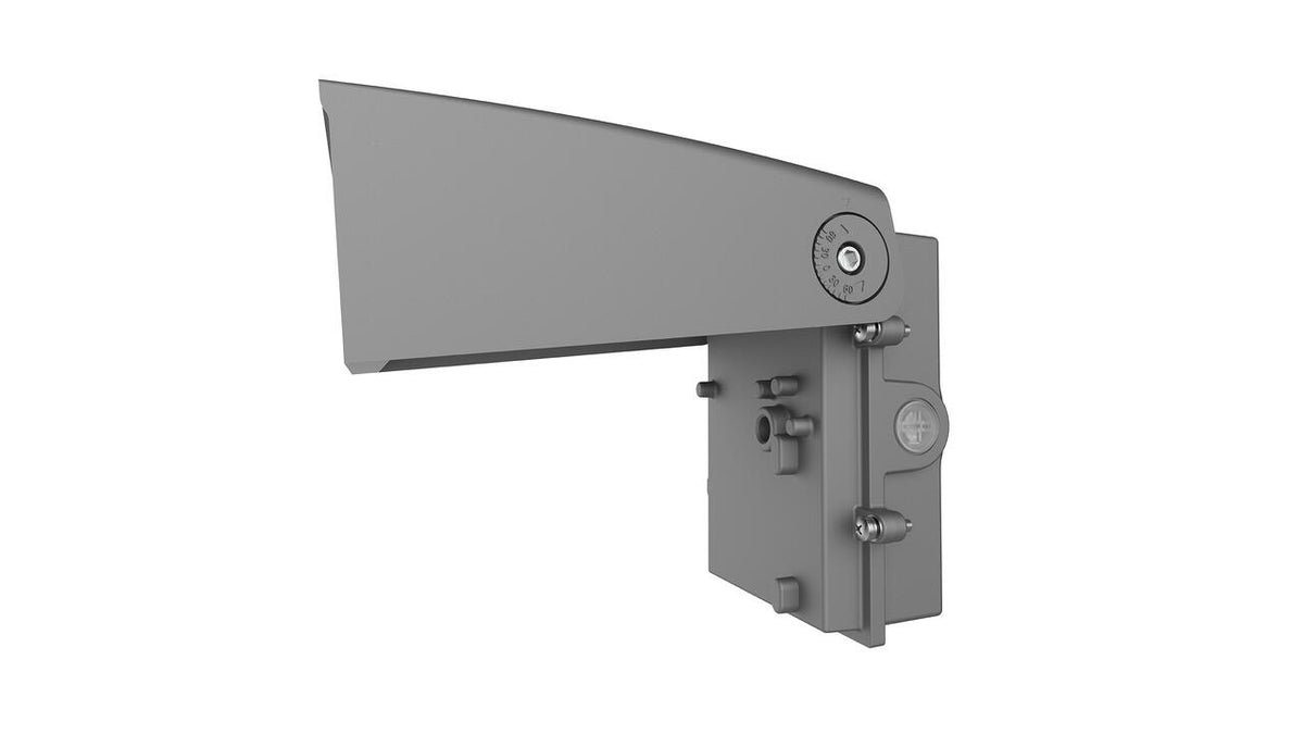 Wall pack full cutoff Type II clear bronze 120-347V 3000-4000-5000K 80-70-60W DC12V int. photo. SS