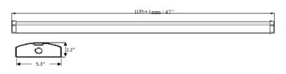 Wrap Light 4ft 40-30-20W 120-347V 35-40-50K white frost 1Pin Base dim 0-10V