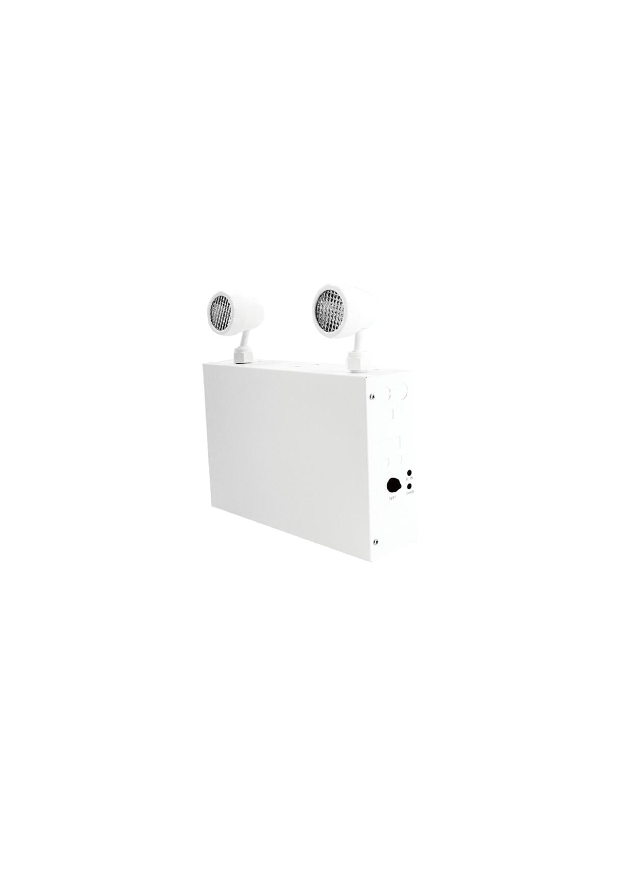 Éclairage de secours batterie avec double tête 2 x 2 W 150 W 30 min 120-347 V 1 K blanc acier plomb-acide