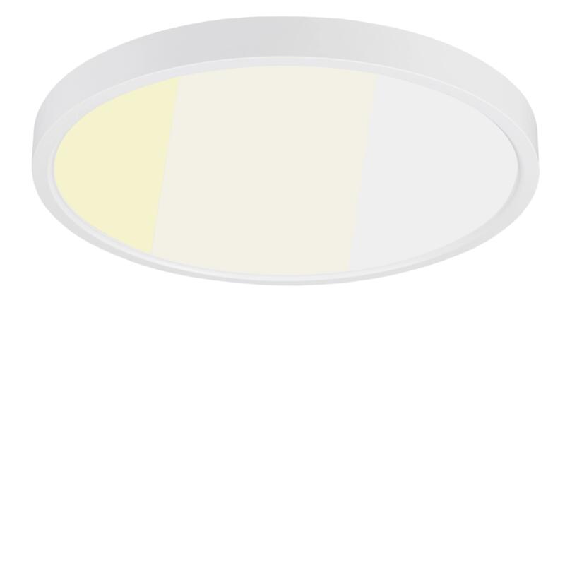 Ceiling light 12\" 24W 120V 27-35-40-50-60K white frost dim TRIAC
