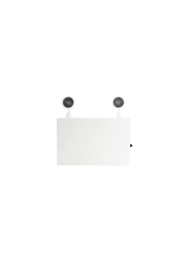 Éclairage de secours batterie avec double tête 2 x 2 W 150 W 30 min 120-347 V 1 K blanc acier plomb-acide