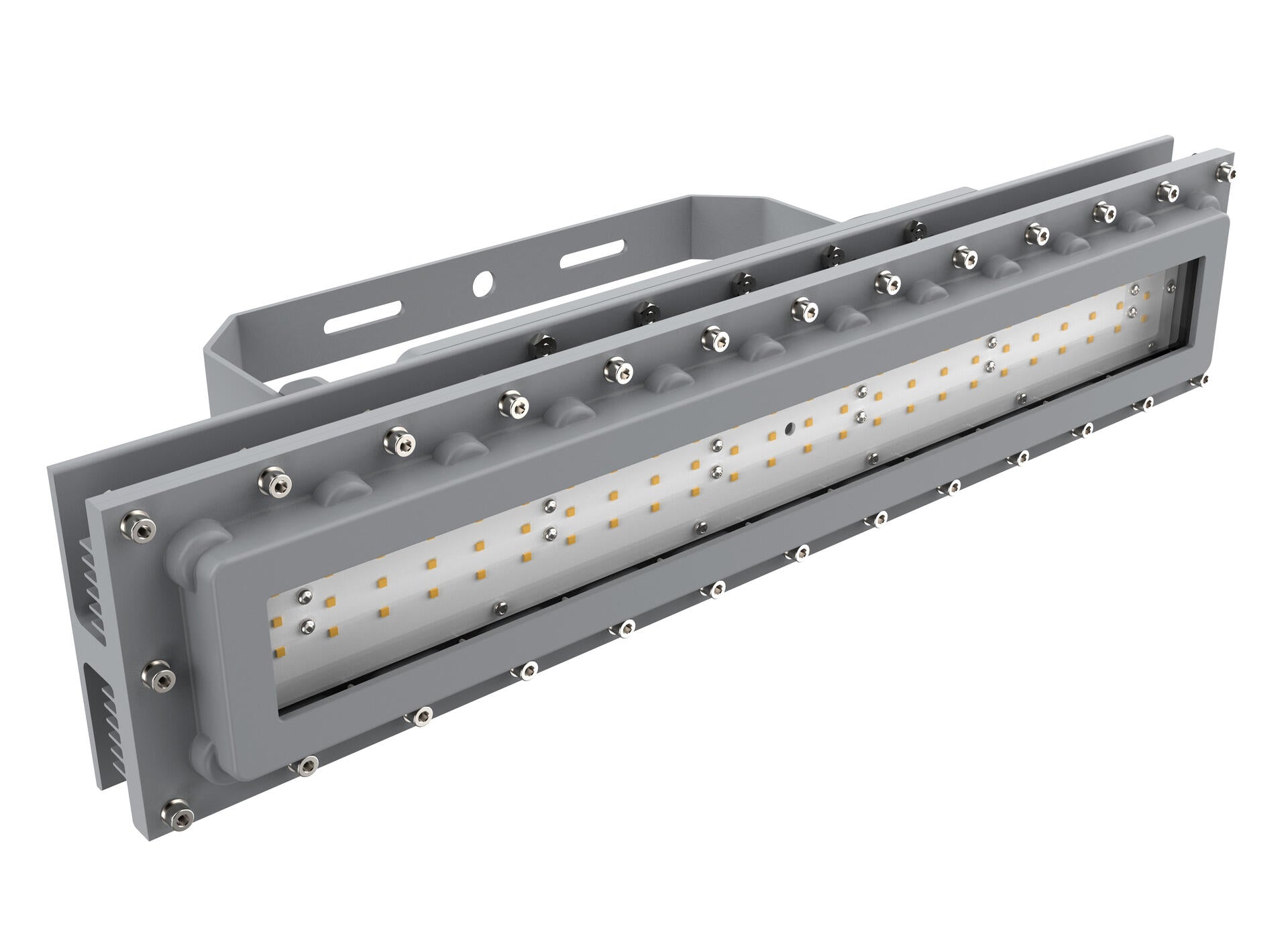 Explosion Proof 2FT Linear Shape 60W 120-277V 50K Gray Clear C1D2 IP66