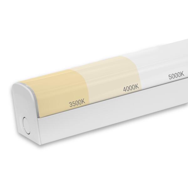 Illuminex Linear Fixture 4' 46-38-30W 120-347V 35-40-50K white frosted lens dim 0-10v