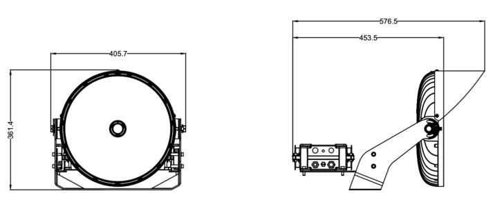 Sports light 600-500-400-300W 120-347V 50K black clear 40 deg. dim 0-10V V2