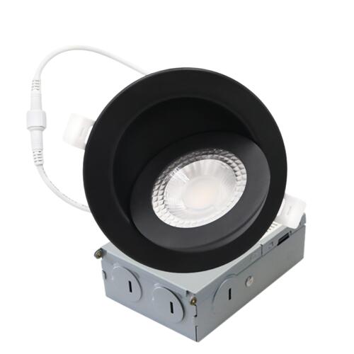 Slim Panel 4" 9W 120V 27-30-35-40-50K black clear Gimbal dim TRIAC