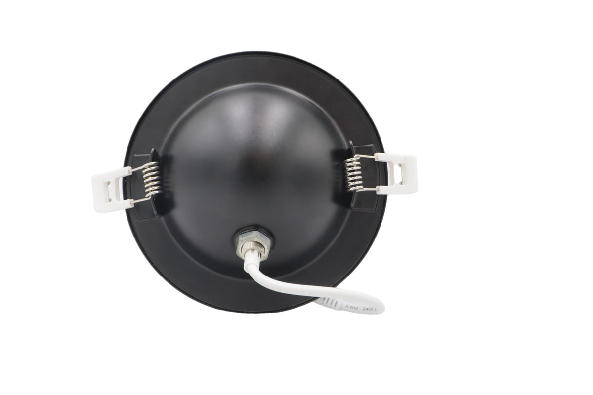 Slim Panel 4" 9W 120V 27-30-35-40-50K black clear Gimbal dim TRIAC