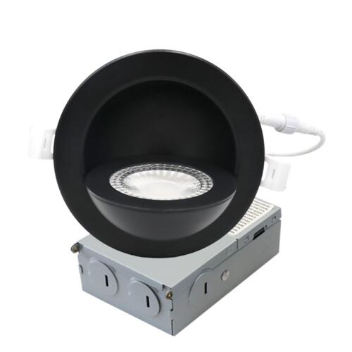 Slim Panel 4" 9W 120V 27-30-35-40-50K black clear Gimbal dim TRIAC