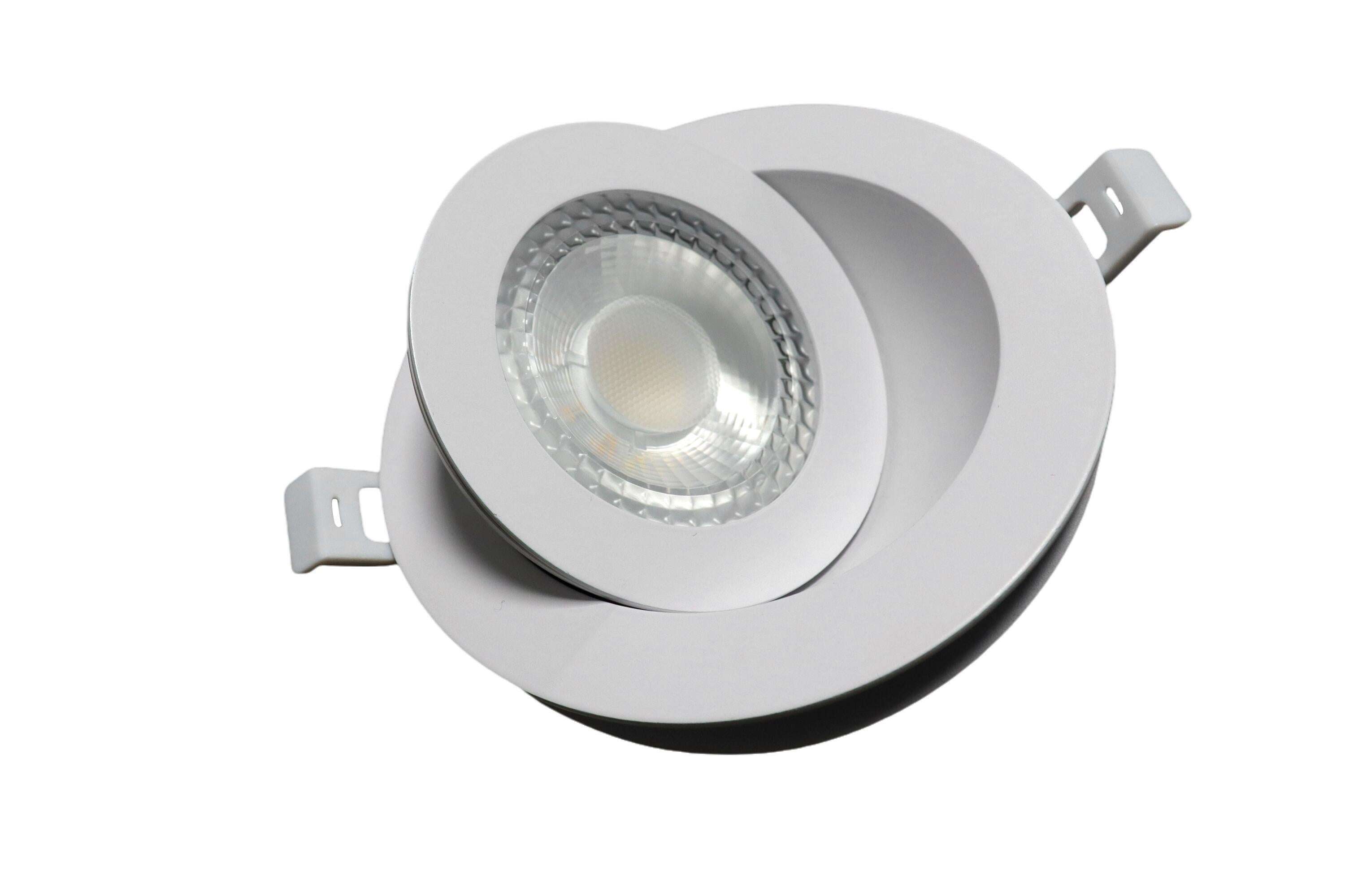 Slim Panel 4" 9W 120V 27-30-35-40-50K white clear Gimbal dim TRIAC