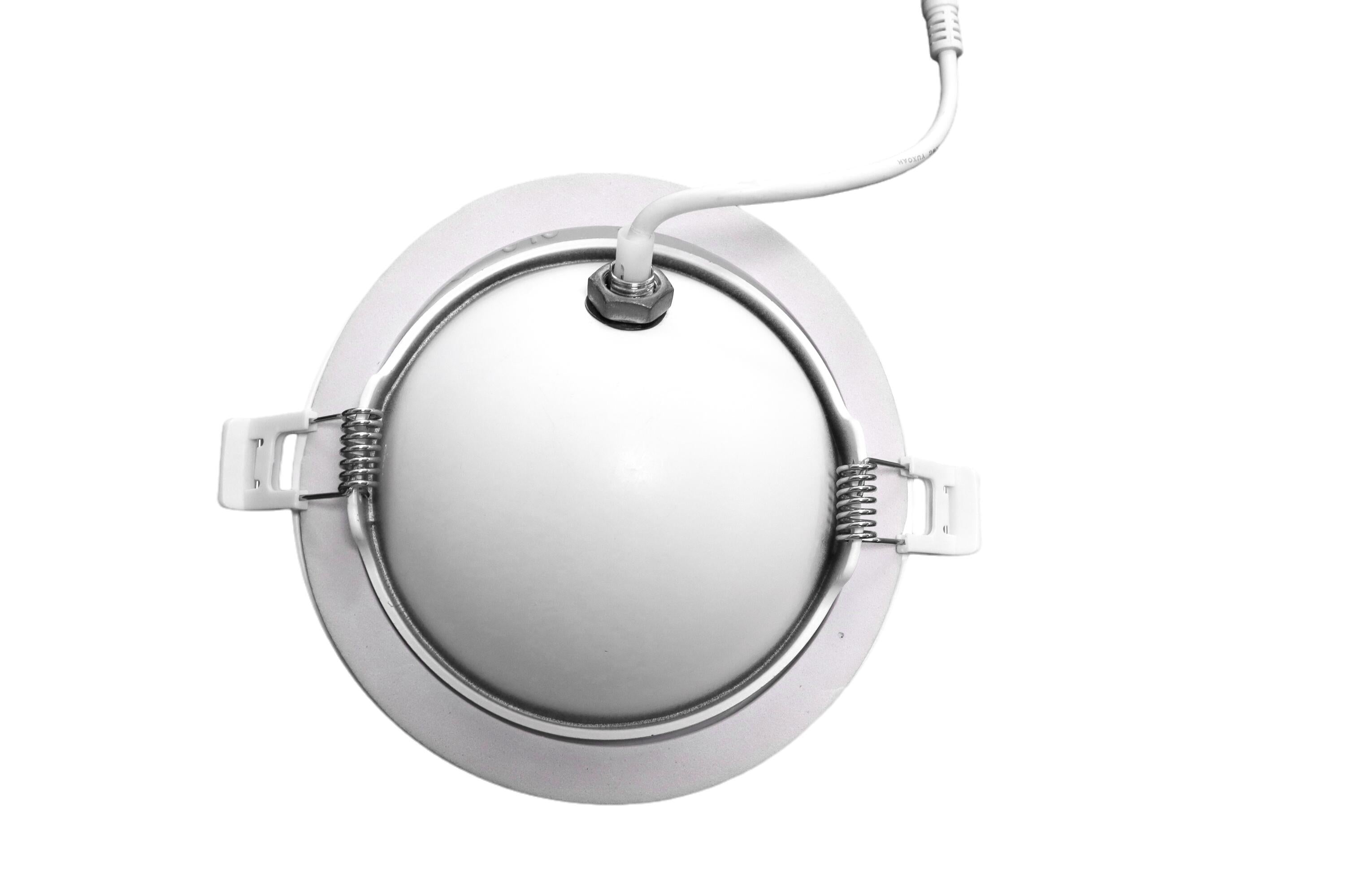 Slim Panel 4" 9W 120V 27-30-35-40-50K white clear Gimbal dim TRIAC