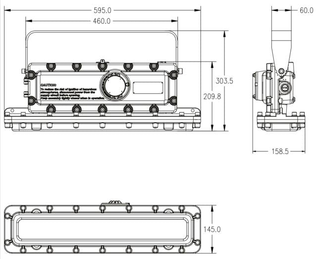 Explosion Proof 2FT Linear Shape 60-50-40W 120-347V 40-50-65K Gray Clear C1D1 IP66
