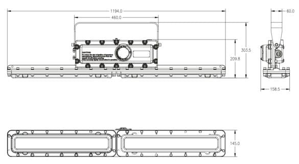 Explosion Proof 4FT Linear Shape 80-60-40W 120-347V 40-50-60K Gray Clear C1D1 IP66