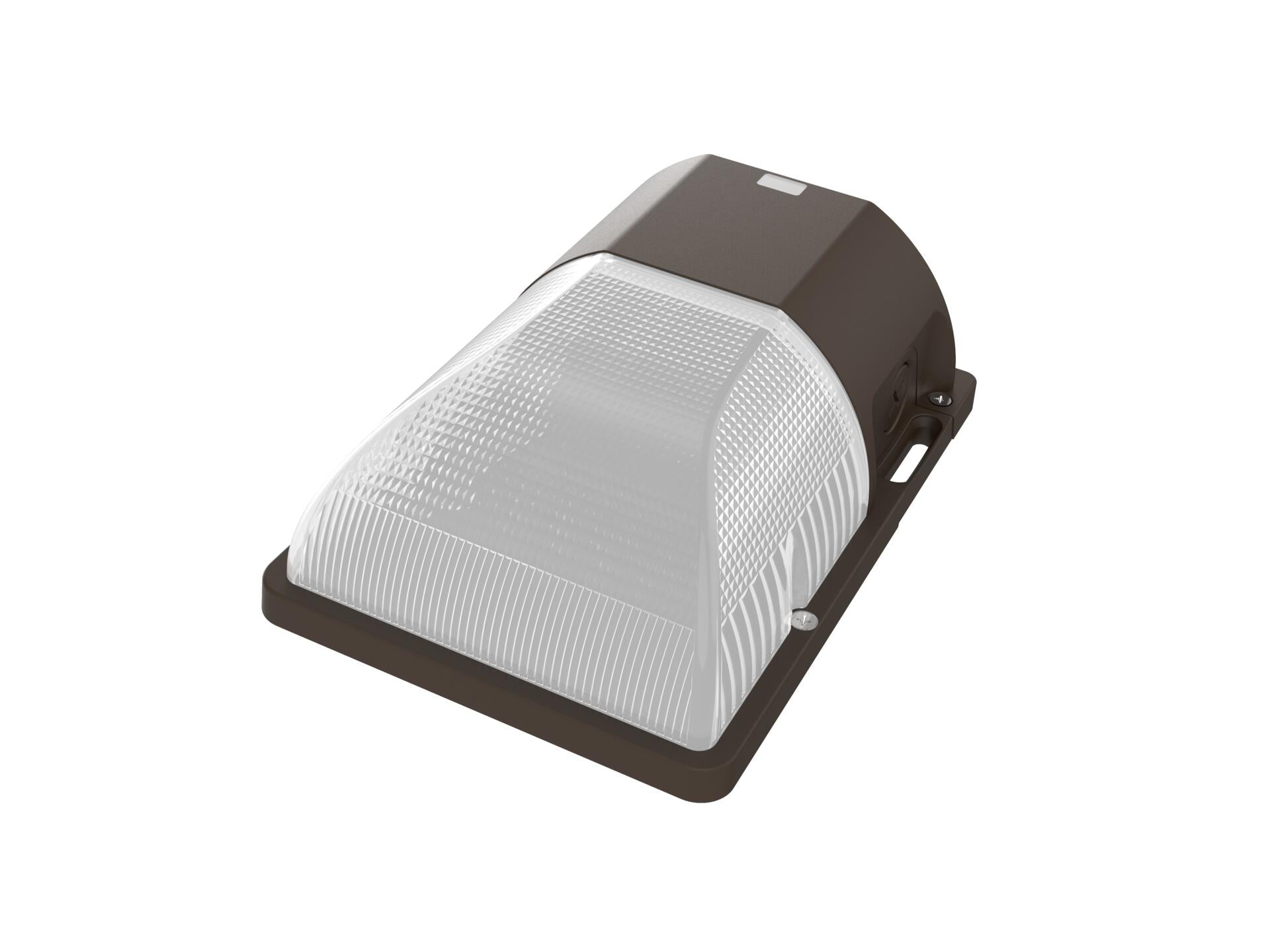 Wall pack mini 120 deg. 30-25-18W 120-347V 30-40-50K bronze clear int. photo.
