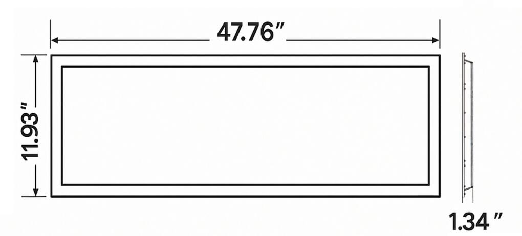 [2pk] Panel light 1x4' 40-30-25-20-15W 120-347V 30-40-50-57-65K white frost dim 0-10V