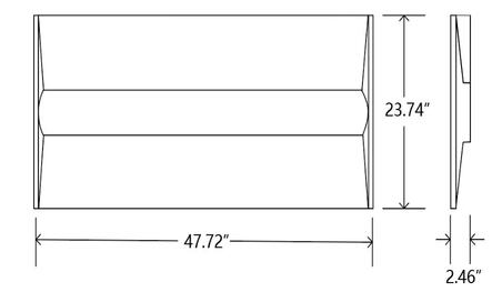 [2pk] Troffer Light 2x4' 50-40-35-30-25W 120-347V 35-40-50-57-65K white frost dim 0-10V