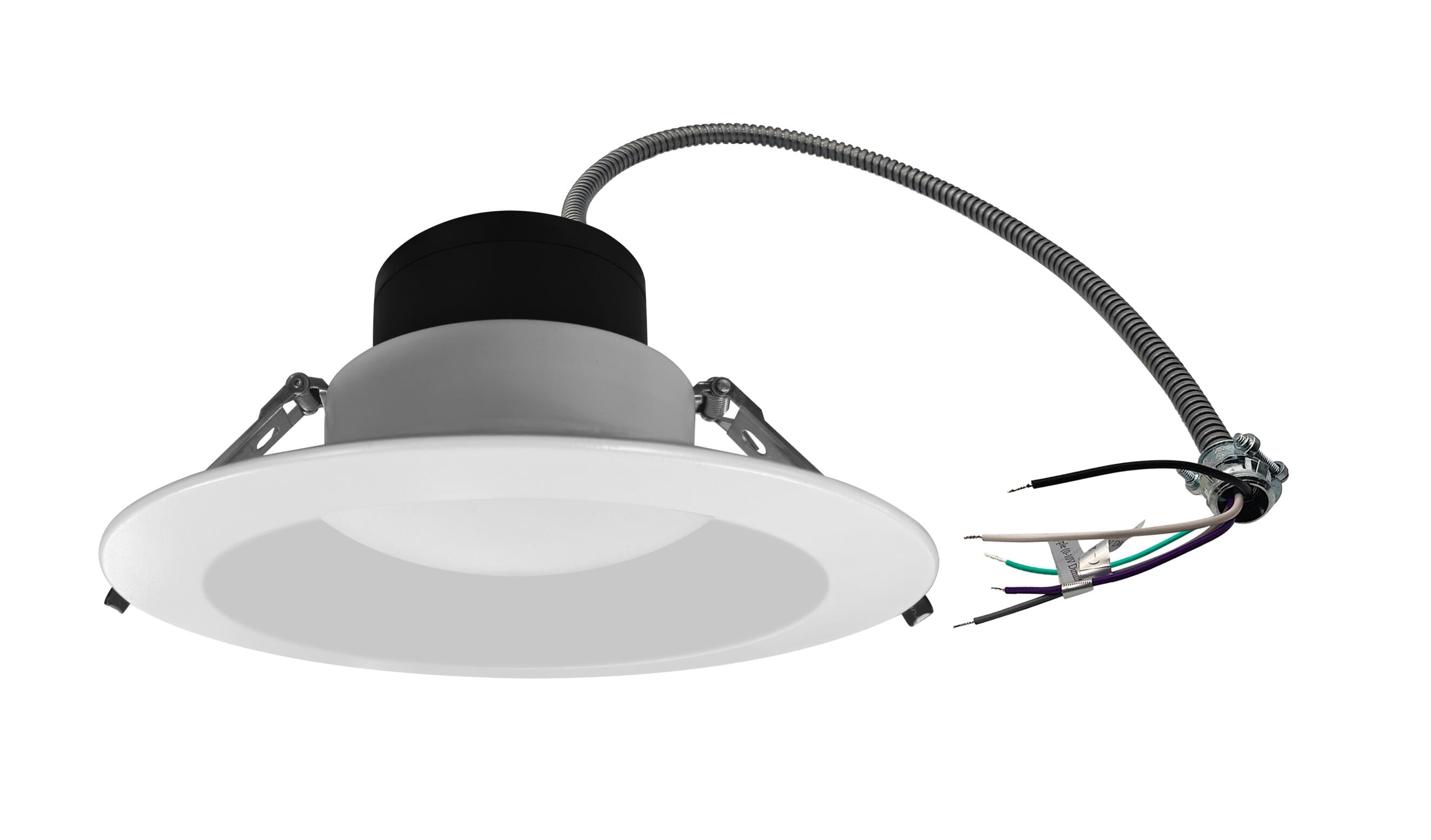 Split Downlight 10“ 40-30-25W 120-347V 27-30-35-40-50K white frost dimmable TRIAC & 0-10V