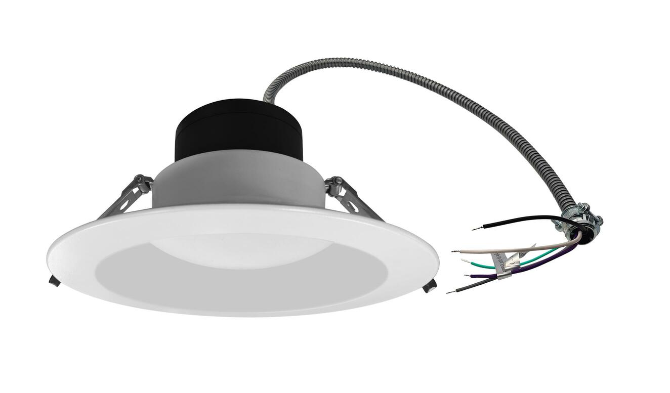 Split Downlight 10“ 40-30-25W 120-347V 27-30-35-40-50K white frost dimmable TRIAC & 0-10V