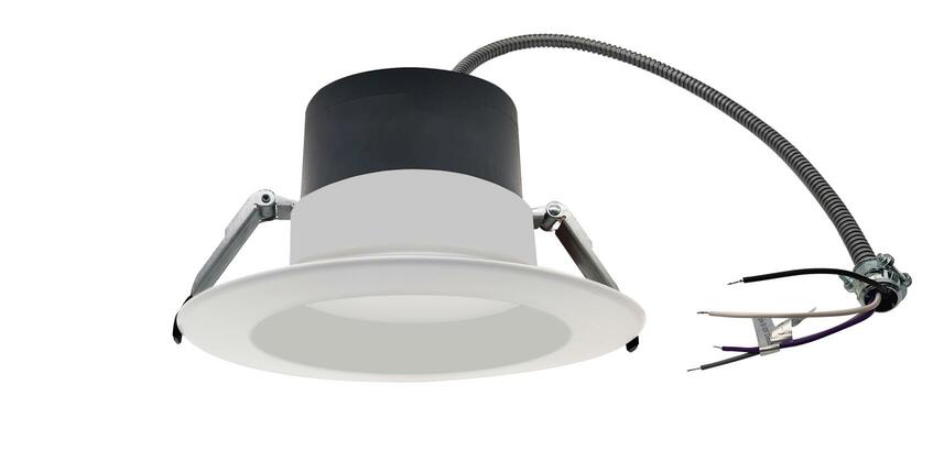 Split Downlight 6\" 25-20-15W 120-347V 27-30-35-40-50K white frost dimmable TRIAC & 0-10V