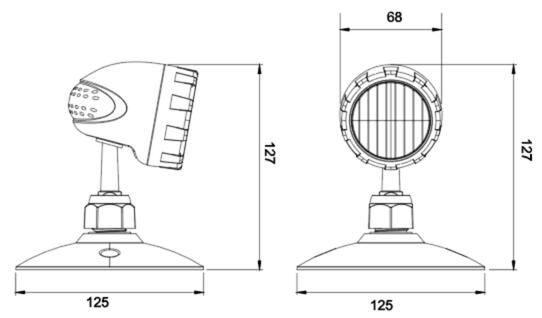 Emergency light remote heads Singel 5W 5-24VDC