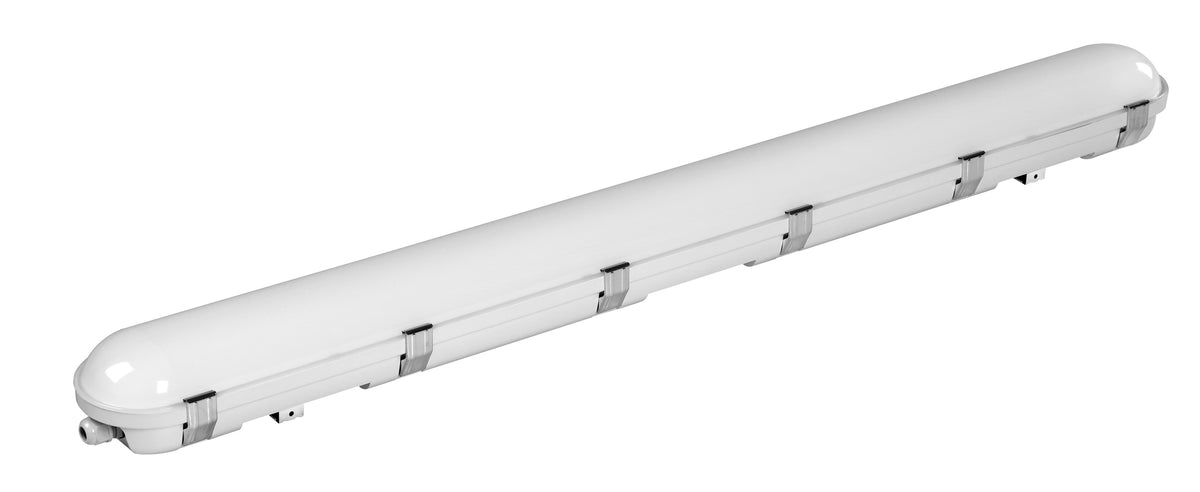 Vapor tight 4ft 60-54-48-41-34W 120-347V 50K white frost 12VDC dim 0-10V