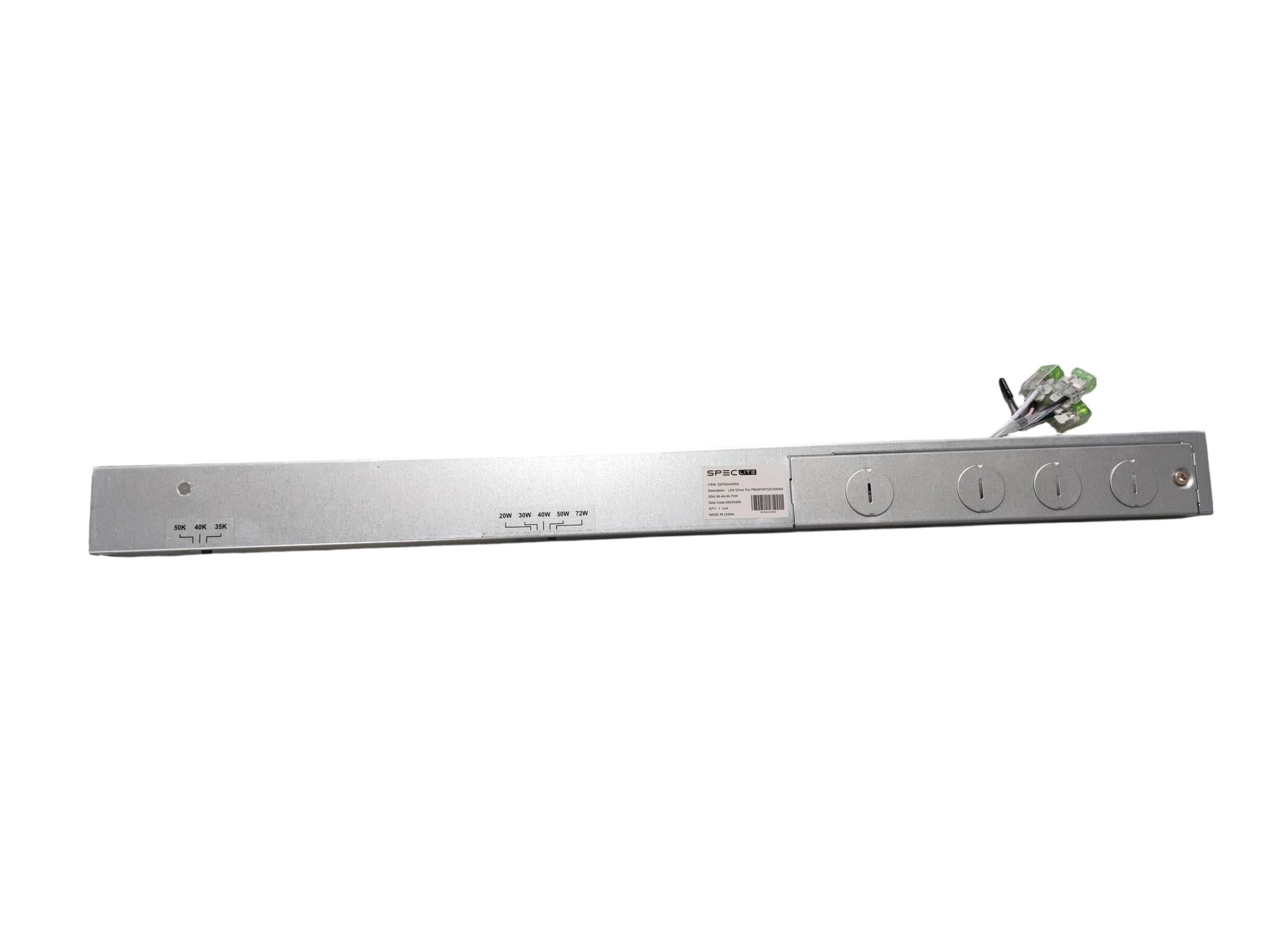 Boîtier LED DSY 120-347 V CA 25-52 V CC 72 W 1,38 A Gradable 0-10 V CC UL