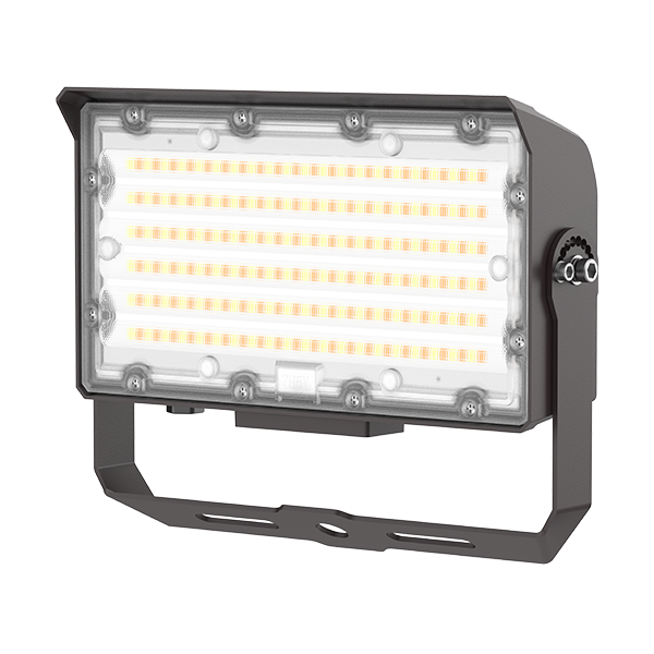 Flood light 120 deg. clear bronze 120-347V 3000-4000-5000K 80-60-50-40W dim 0-10V int. photo. RZ