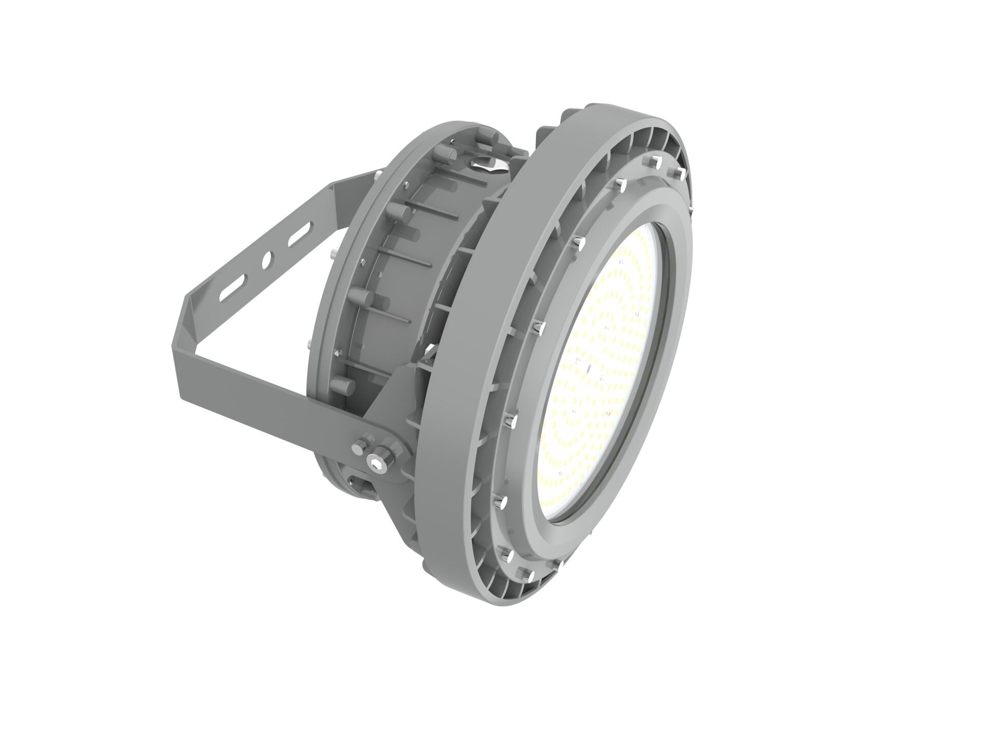 UFO Explosion-proof C1D1 120-277V 150W 5000K grey finish clear lens