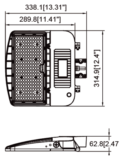 Area light V3 150-100-70W 120-347V 30-40-50K bronze clear type3M motion base twist lock photo