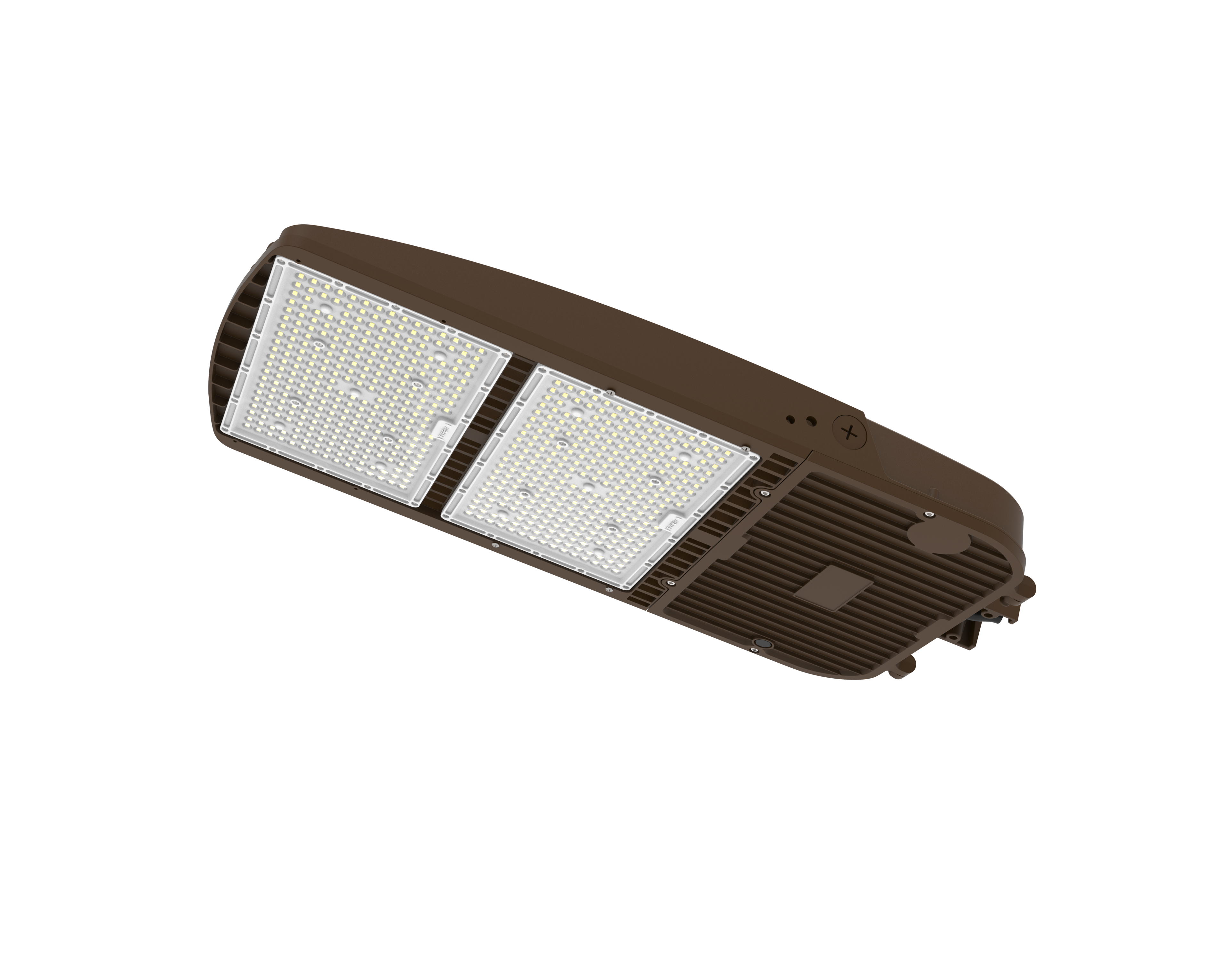 Éclairage de zone V3 500-450-400 W 120-347 V Bronze 57 K transparent, culot à mouvement 3M, verrouillage par rotation (photo)