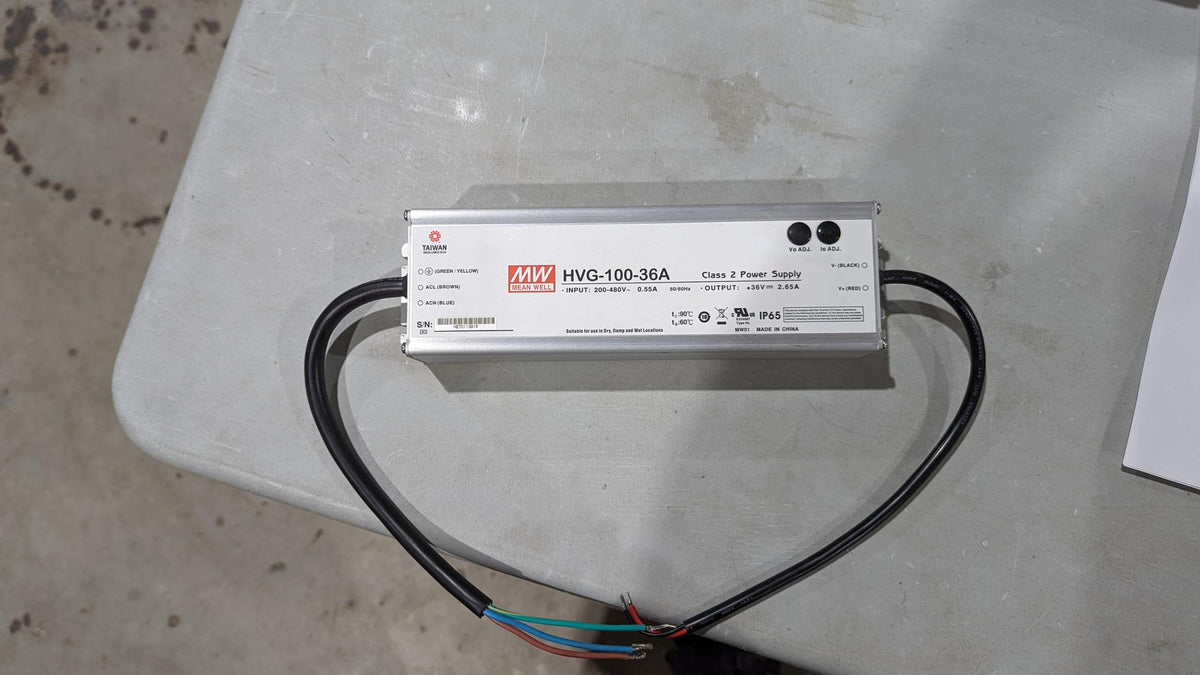 Driver LED Meanwell 200-480 V CA 18-36 V CC 95 W 2,65 A Non Gradable IP65
